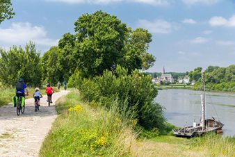 Cyclistes sur la Loire