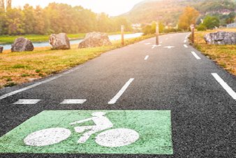 Provence à vélo, piste cyclable au bord du Rhône